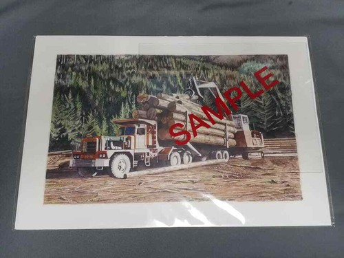 Pacific log truck loading in - ,