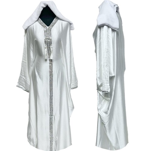 Women white batwing abaya - white,