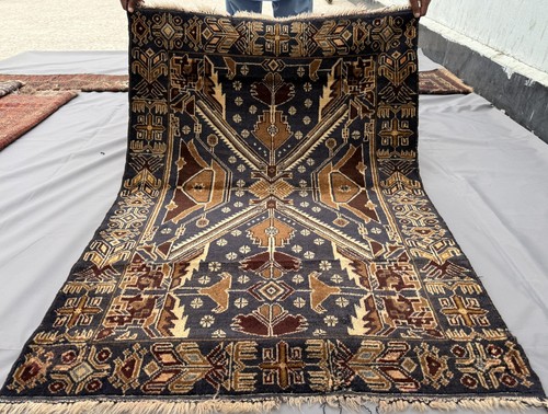 Blue antique afghan baluchi - blue,