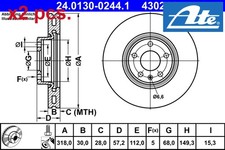 X2 PCS FRONT BRAKE DISC SET