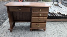 Solid pine desk on raised feet 5 drawers TC11025B