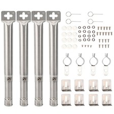 4Pcs Straight Pipe BBQ Grill