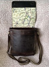 Lakeland Fine Leather Dark Brown Leather Handbag Shoulder Bag Lake District
