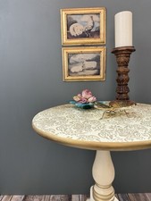 Elegant Old World Charm Solid Pine Round Pedestal Table