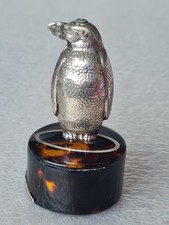 Antique H F Daltrey & Co Sterling Silver Penguin Paperweight / Ornament