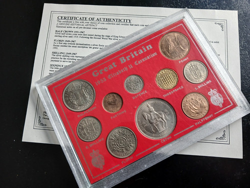 1953 coronation coin - coin, set