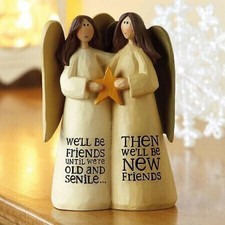 Celebrating Friendship Gift Friendship Statue Friends Angels Figurines Christmas