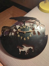 Safari Animal Wooden Clock