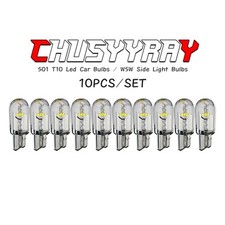 10x White T10 194 W5W 501 LED