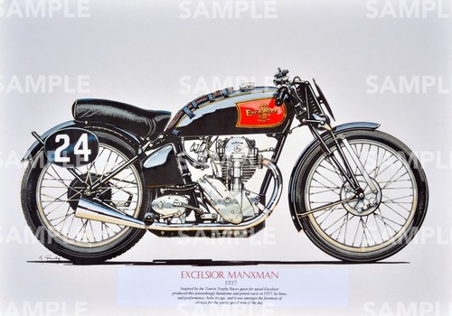 Excelsior manxman 1937 vintage - excelsior,