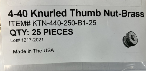 Brass knurled thumb - brass,