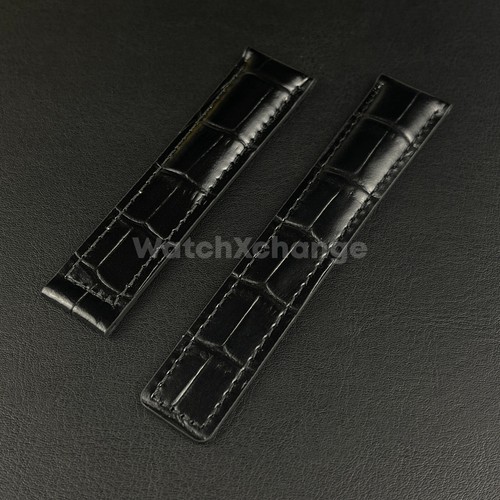 Black genuine leather strap - genuine,