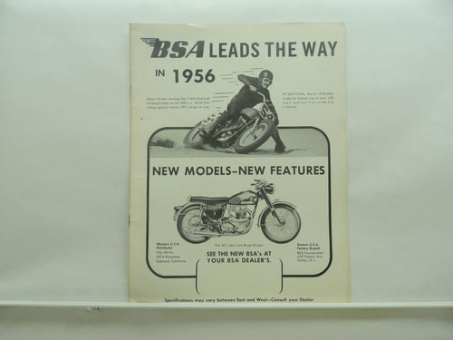 1956 bsa leads the way - bsa,