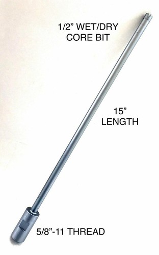 Wet diamond core bit - 1/2",