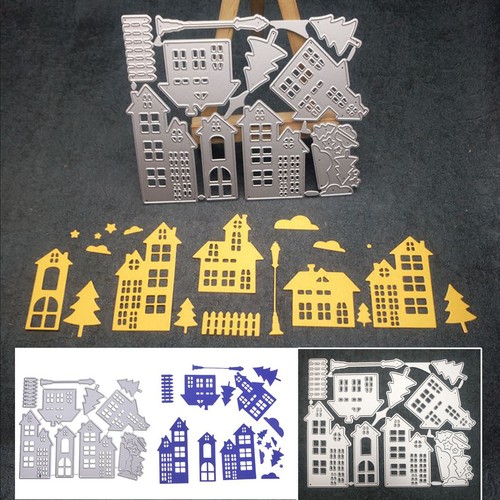 Christmas house cutting dies - house,