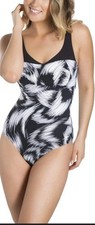 Speedo Sculpture Swimsuit size 10 non padded AquaBeam RRP£55 Brush Effect
