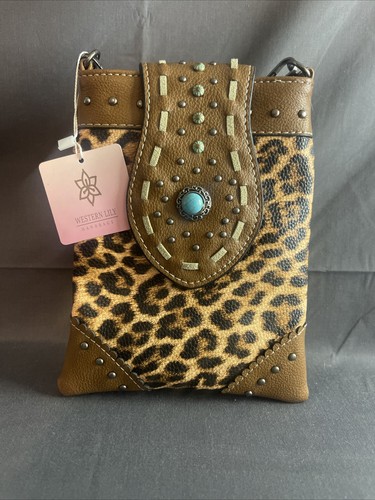 Western lily leopard crossbody - western,