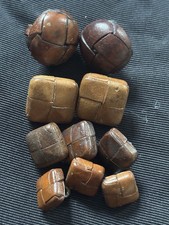 Collectible  VINTAGE BROWN "LEATHER" BUTTONS CLASSIC SHANK ARAN Style 1950/60