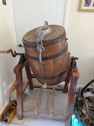 Butter churn end - butter, over