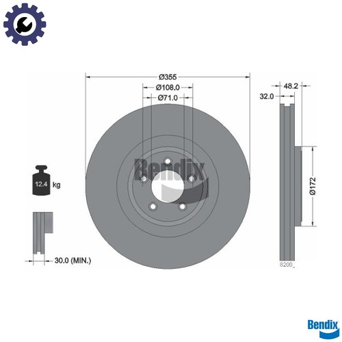 Brake disc bds1703hc for - brake,