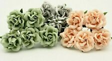 Mulberry paper Roses Flowers 5cm large varied colours card making 36 colours