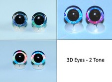 3D EYES Soft Toys Teddy Bear with Safety Backs Doll Animal Glitter Eyes 2 TONE