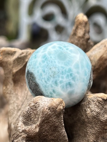 Larimar ball deep blue dolphin - larimar,