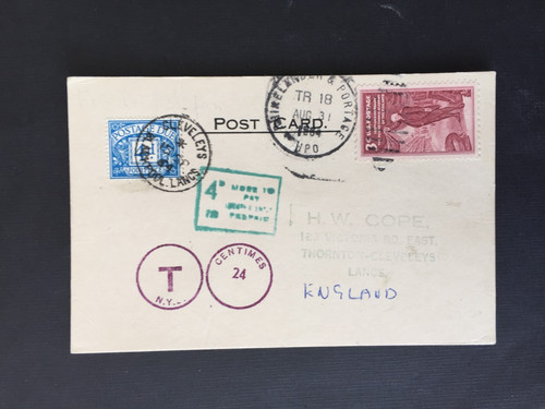 1964 postage due on - 4d,