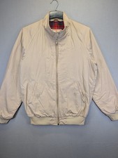 Baracuta G9 Harrington Jacket Mens Size 38 Beige Lined Full Zip Natural 38R 