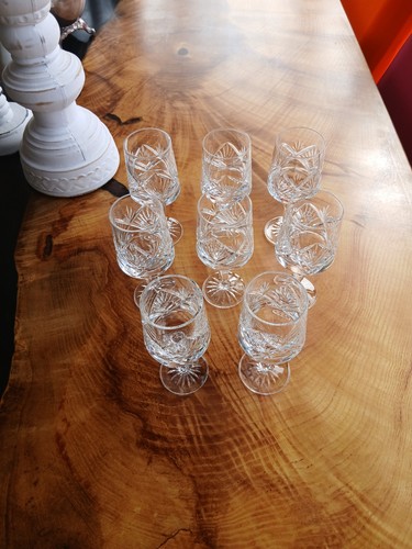 Heavy cut lead crystal port - 8,