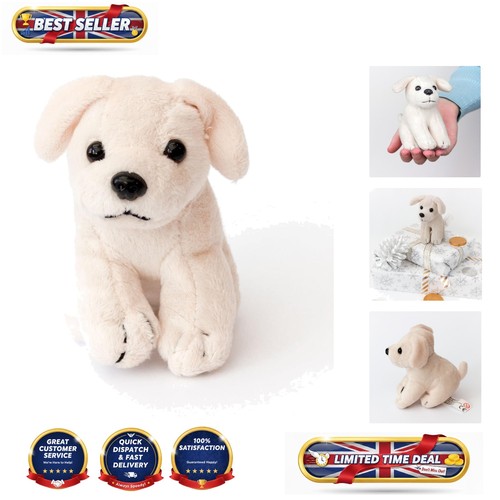 Huggable white labrador plush - white,