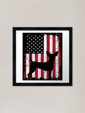Toy Fox Terrier Dog USA Flag