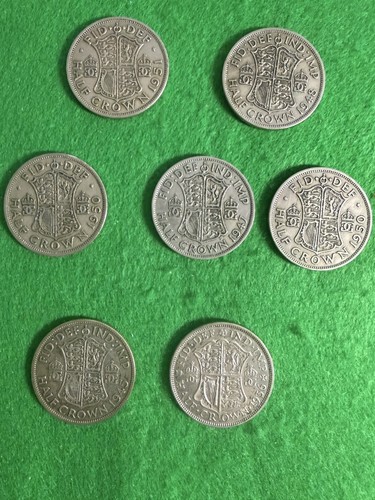 Lot half crowns george - uk,