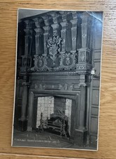 Old Postcard Of The Fireplace, Abbey Church House Bath, Card Posted In 1937