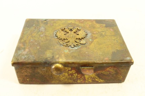 19th brass box - brass, w