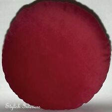 Handmade Soft Round Plush Velvet Cushion Cover Circle Bed Sofa Pillowcase Decor
