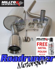 Fiesta ST150 Milltek Exhaust Stainless Cat Back System Non Res MK6 ST 150 3.5" R