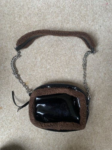 Topshop black faux leather - topshop,