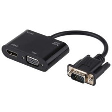 2 in 1 VGA to HDMI + VGA 15