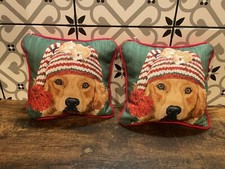 Golden Labrador Retriever Cushions Two Cute Red Cottagecore New