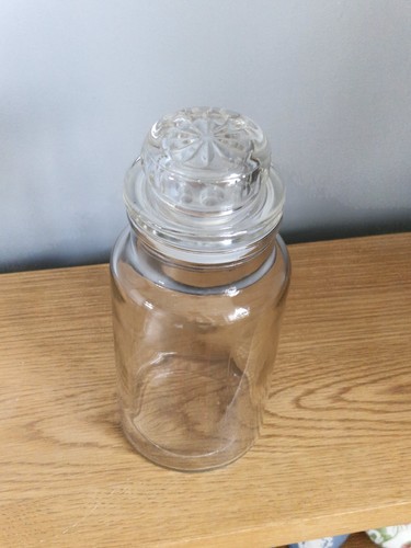 Vintage glass storage - jar, with