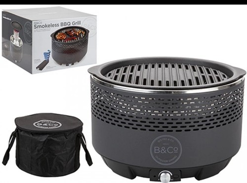 Smokeless bbq grill grey - grill, in