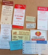 British used rail tickets.  Open days/specials London area railway