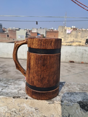 Handmade beer mug wooden - mug,