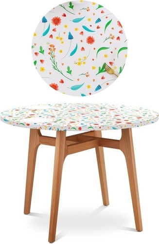 Round vinyl fitted - vinyl, tablecloth