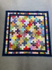 Handmade Patchwork Quilt Throw Blanket Comforter Made With Vintage Fabrics