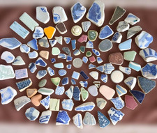sea glass pottery Tile