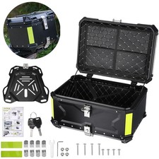 65L Universal Motorcycle Rear Top Box Luggage Aluminium Alloy Tail Carrier Case