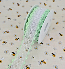 White - Pale Mint Green