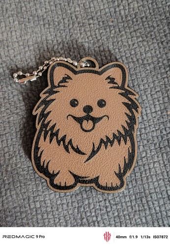 Pomeranian dog keyring - dog,